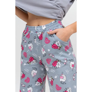 Костюм двойка женский "Бетси" 1220-3 трикотаж (последний размер) серый 46