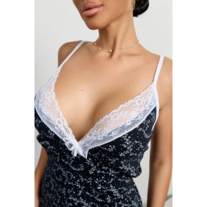 Сорочка женская "Камила" 1346-3 кулирка (последний размер) темно-синий 56