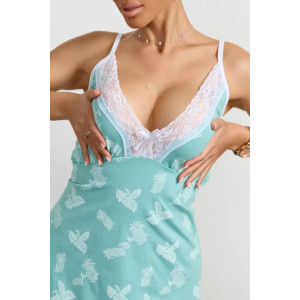 Сорочка женская "Камила" 1346-4 кулирка (последний размер) зеленый 46