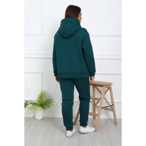 Костюм двойка женский КД-447 футер 3-х нитка (последний размер) зеленый 44