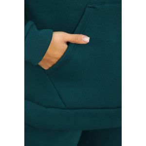 Костюм двойка женский КД-447 футер 3-х нитка (последний размер) зеленый 44