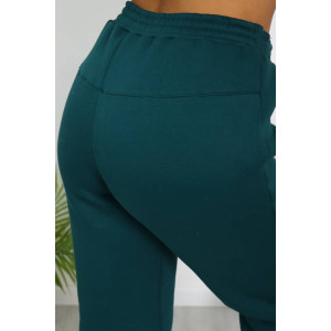 Костюм двойка женский КД-447 футер 3-х нитка (последний размер) зеленый 44