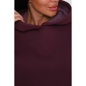 Костюм двойка женский КД-447 футер 3-х нитка (последний размер) бордовый 50,52,54