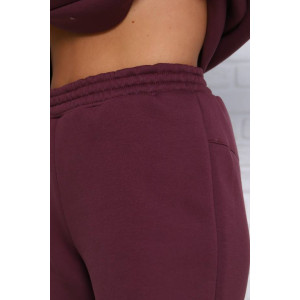 Костюм двойка женский КД-447 футер 3-х нитка (последний размер) бордовый 50,52,54