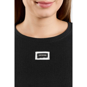 Туника женская "Рената-1" фактурный трикотаж (р-ры: 48-58) черный