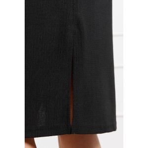 Туника женская "Рената-1" фактурный трикотаж (р-ры: 48-58) черный