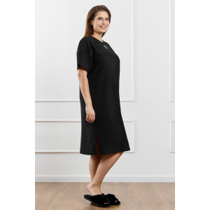Туника женская "Рената-1" фактурный трикотаж (р-ры: 48-58) черный