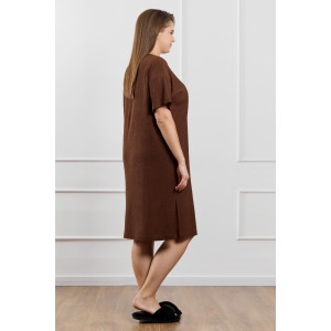 Туника женская "Рената-1" фактурный трикотаж (р-ры: 48-58) коричневый