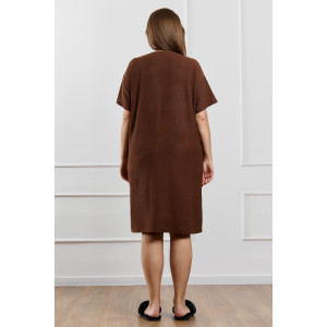 Туника женская "Рената-1" фактурный трикотаж (р-ры: 48-58) коричневый