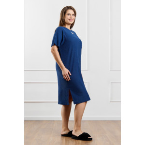 Туника женская "Рената-1" фактурный трикотаж (р-ры: 48-58) синий