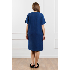 Туника женская "Рената-1" фактурный трикотаж (р-ры: 48-58) синий