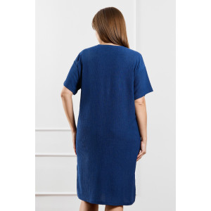 Туника женская "Рената-1" фактурный трикотаж (р-ры: 48-58) синий