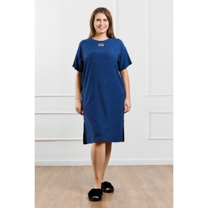 Туника женская "Рената-1" фактурный трикотаж (р-ры: 48-58) синий