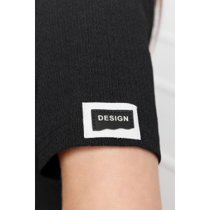 Футболка женская "Рената-4" фактурный трикотаж (р-ры: 48-58) черный