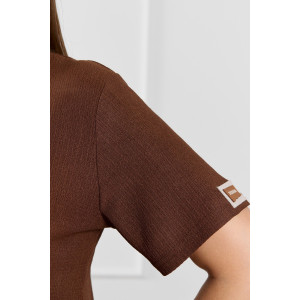 Футболка женская "Рената-4" фактурный трикотаж (р-ры: 48-58) коричневый