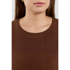 Футболка женская "Рената-4" фактурный трикотаж (р-ры: 48-58) коричневый