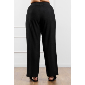 Брюки женские "Рената-2" фактурный трикотаж (р-ры: 50-60) черный