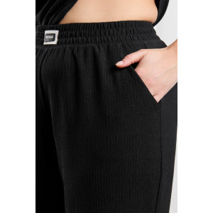 Брюки женские "Рената-2" фактурный трикотаж (р-ры: 50-60) черный