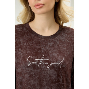 Туника женская "Миэла-1" вискоза (р-ры: 44-58) шоколадный