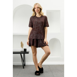 Костюм двойка женский "Миэла-3" вискоза (р-ры: 44-54) шоколадный