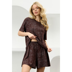 Костюм двойка женский "Миэла-3" вискоза (р-ры: 44-54) шоколадный