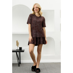 Костюм двойка женский "Миэла-3" вискоза (р-ры: 44-54) шоколадный