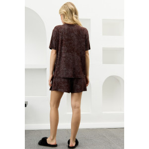 Костюм двойка женский "Миэла-3" вискоза (р-ры: 44-54) шоколадный