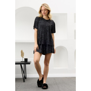 Костюм двойка женский "Миэла-3" вискоза (р-ры: 44-54) черный