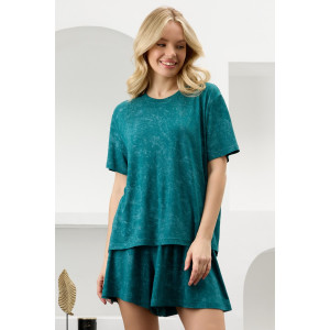 Костюм двойка женский "Миэла-3" вискоза (р-ры: 44-54) изумрудный