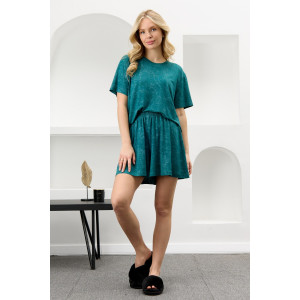 Костюм двойка женский "Миэла-3" вискоза (р-ры: 44-54) изумрудный