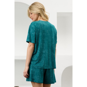 Костюм двойка женский "Миэла-3" вискоза (р-ры: 44-54) изумрудный