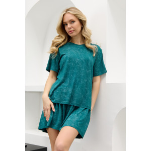 Костюм двойка женский "Миэла-3" вискоза (р-ры: 44-54) изумрудный