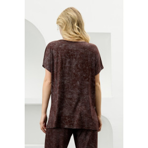 Костюм двойка женский "Миэла-2" вискоза (р-ры: 44-58) шоколадный