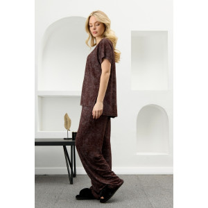 Костюм двойка женский "Миэла-2" вискоза (р-ры: 44-58) шоколадный