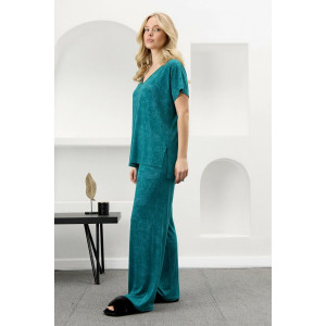 Костюм двойка женский "Миэла-2" вискоза (р-ры: 44-58) изумрудный