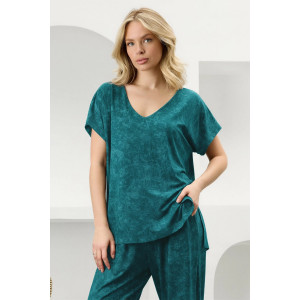 Костюм двойка женский "Миэла-2" вискоза (р-ры: 44-58) изумрудный