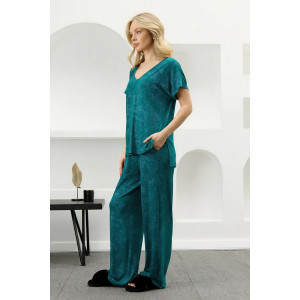 Костюм двойка женский "Миэла-2" вискоза (р-ры: 44-58) изумрудный