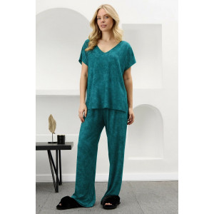 Костюм двойка женский "Миэла-2" вискоза (р-ры: 44-58) изумрудный
