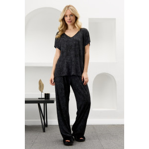 Костюм двойка женский "Миэла-2" вискоза (р-ры: 44-58) черный