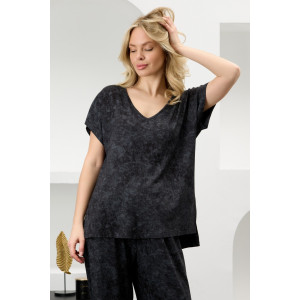 Костюм двойка женский "Миэла-2" вискоза (р-ры: 44-58) черный