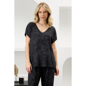 Костюм двойка женский "Миэла-2" вискоза (р-ры: 44-58) черный