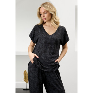 Костюм двойка женский "Миэла-2" вискоза (р-ры: 44-58) черный