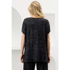 Костюм двойка женский "Миэла-2" вискоза (р-ры: 44-58) черный