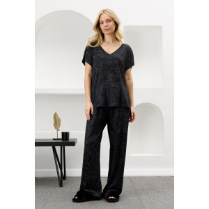 Костюм двойка женский "Миэла-2" вискоза (р-ры: 44-58) черный