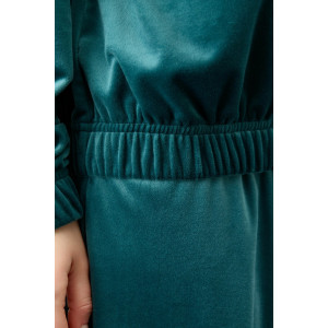 Костюм двойка женский "Альба" велюр стрейч (р-ры: 44-54) изумрудный