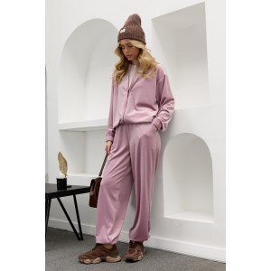 Костюм двойка женский "Альба" велюр стрейч (р-ры: 44-54) капучино