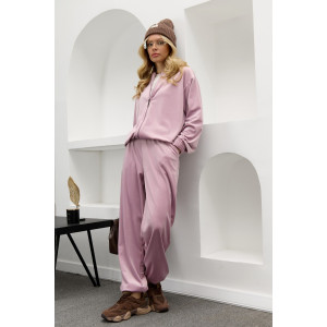 Костюм двойка женский "Альба" велюр стрейч (р-ры: 44-54) капучино