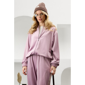 Костюм двойка женский "Альба" велюр стрейч (р-ры: 44-54) капучино