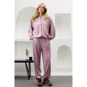 Костюм двойка женский "Альба" велюр стрейч (р-ры: 44-54) капучино