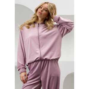 Костюм двойка женский "Альба" велюр стрейч (р-ры: 44-54) капучино